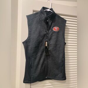 San Francisco 49ers Antiqua Grey ZipUp Vest NWT 🌴